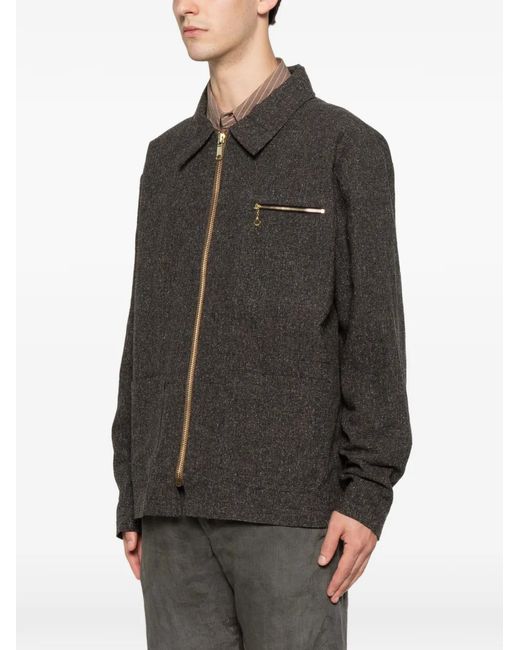 A Tentative Atelier Black Zip-Up Jacket for men