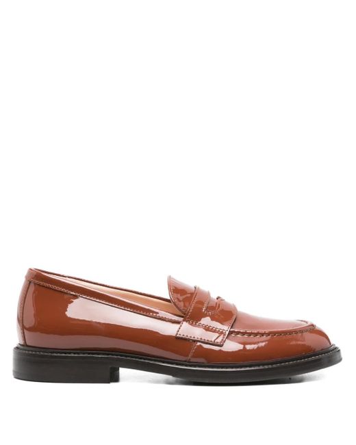 Agl Attilio Giusti Leombruni Brown Penny-Loafer mit Absatz