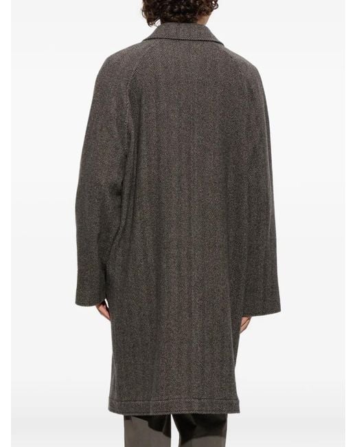 Eleventy Gray Herringbone Coat for men