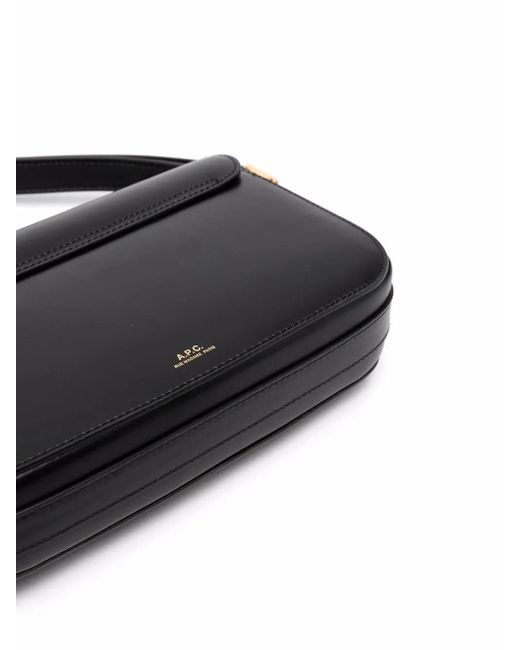 A.P.C. Black 'Sac Grace Baguette' Shoulder Bag With Buckle Fastening