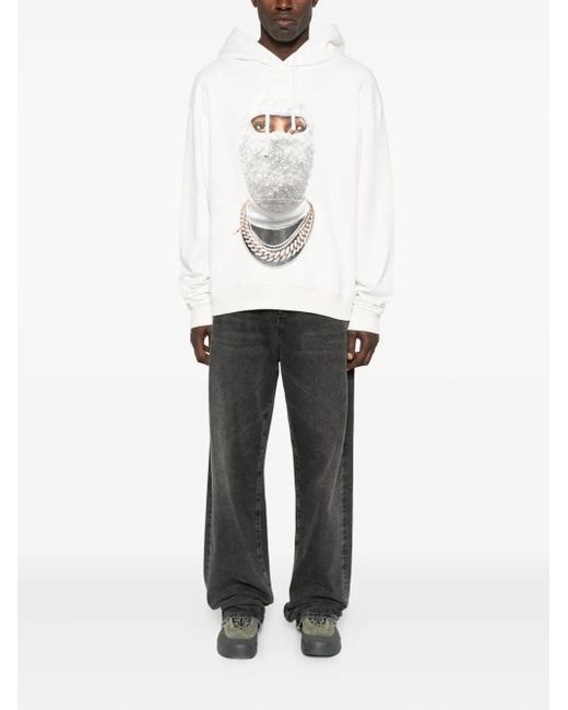Ih Nom Uh Nit White Graphic-Print Hoodie for men
