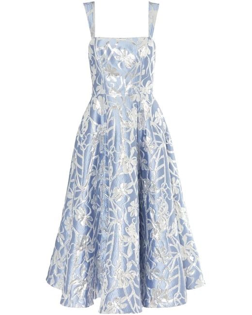 Temperley London Blue Frankel Midi Dress