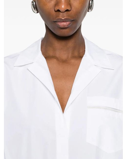 Fabiana Filippi White Patch-Pocket Shirt