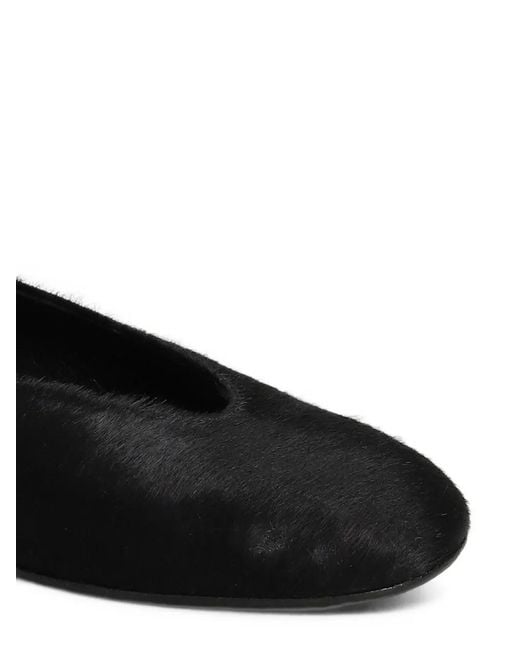 Chantal Black Tone Anklet-Strap Ballet Flats