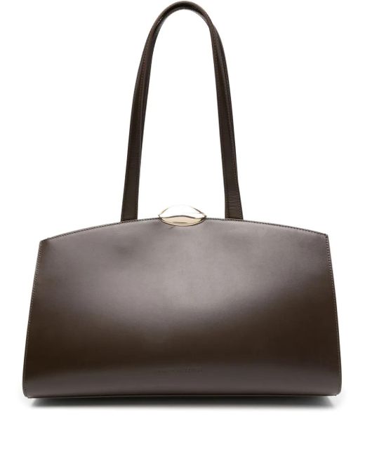 Benedetta Bruzziches Brown Schultertasche mit abgerundetem Saum