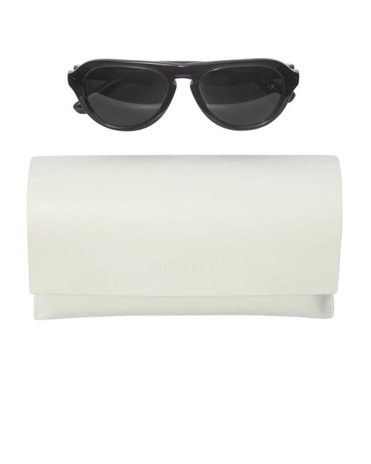 Burberry Black Classic Pilot-Frame Sunglasses