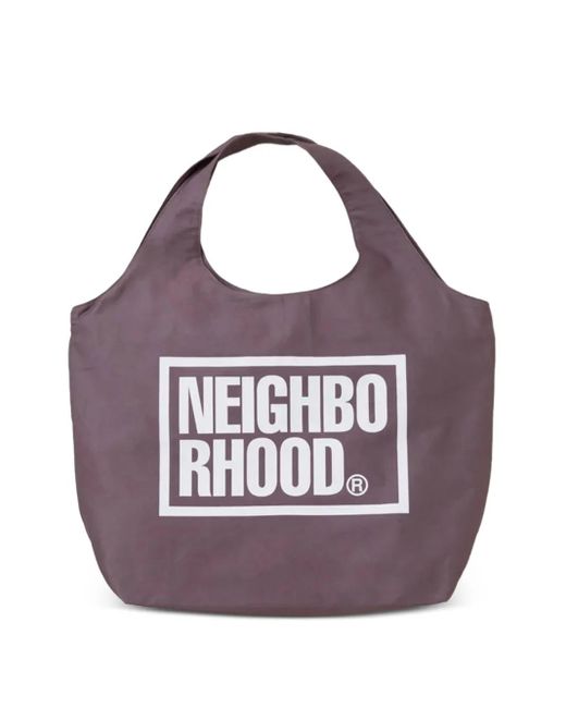 Neighborhood Purple Logo-Print Tote Bag for men