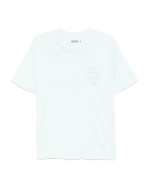 ANTI SOCIAL SOCIAL CLUB Blue Get Weird Hologram T-Shirt for men