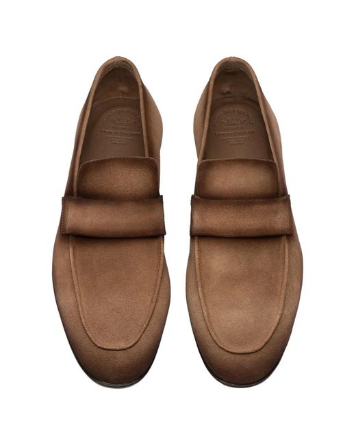 Officine Creative Brown Airto Rubber 001 Suede Loafers for men