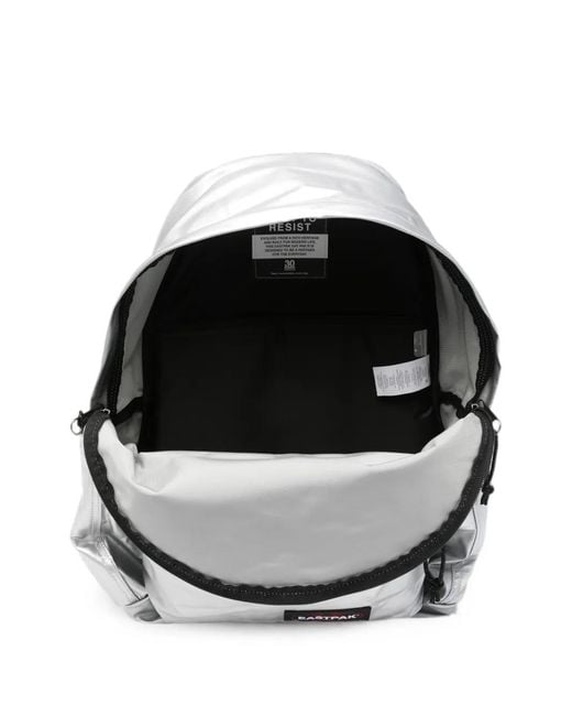 Eastpak White Day Pak'R Metallic-Effect Logo-Patch Backpack for men