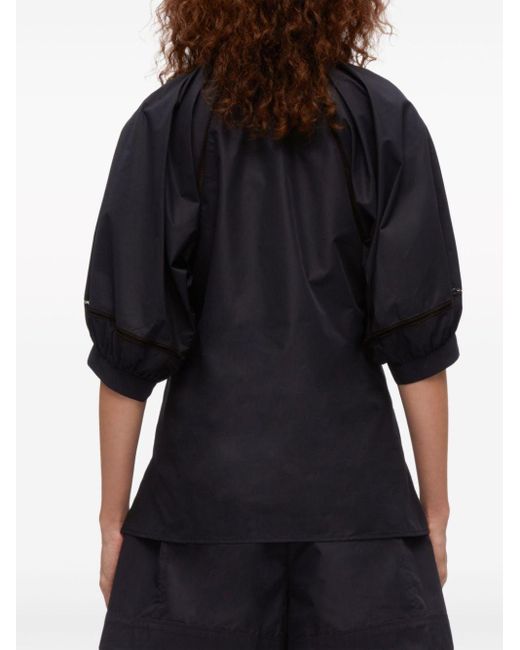 3.1 Phillip Lim Blue Puff-sleeve Ladder-stitch Shirt