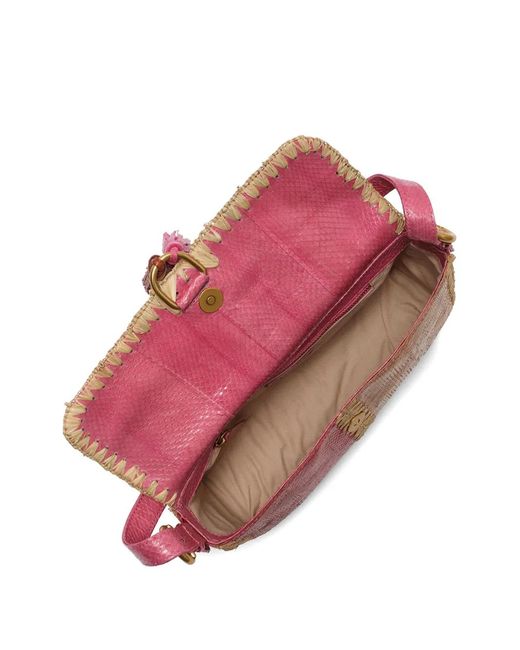 Maliparmi Red Patchwork Adjustable-Strap Bag
