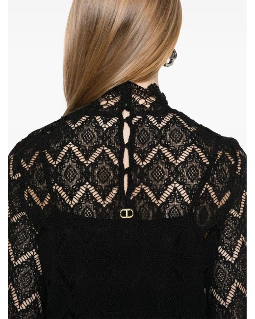 Twinset レースブラウス Black