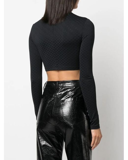 Ambush Black Funnel-Neck Long-Sleeve Top