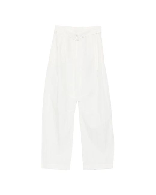 Patrizia Pepe White Tapered Trousers