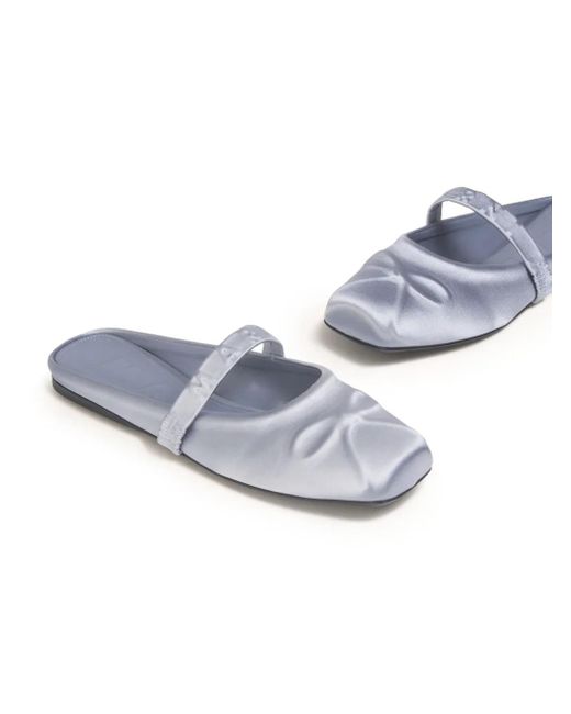 Marni White Satin Ballet Flats
