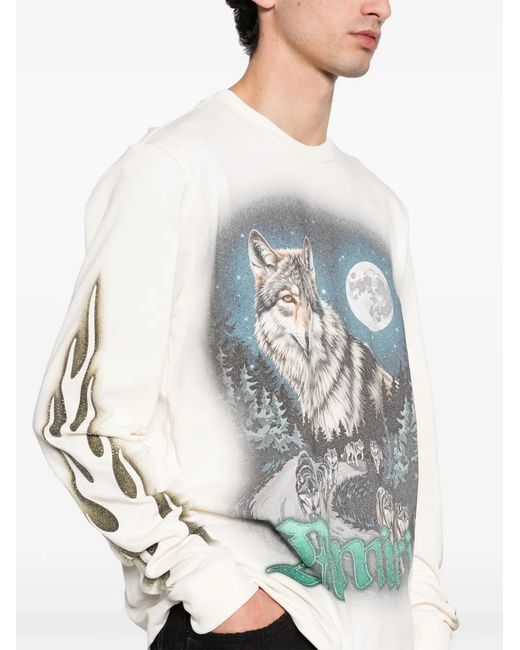 Amiri White Long-Sleeve T-Shirt for men