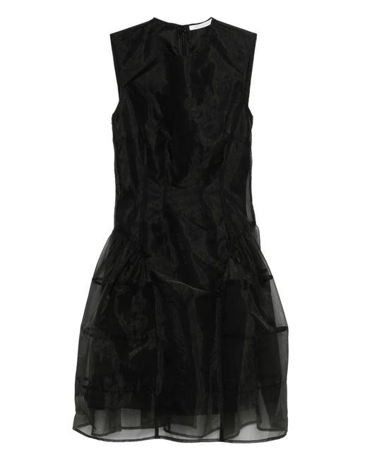 CECILIE BAHNSEN Black Crew-Neck Mini Dress
