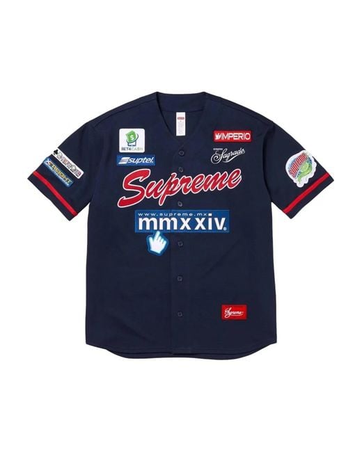 Supreme Chosen One Baseball Jersey in Blue for Men | Lyst UK