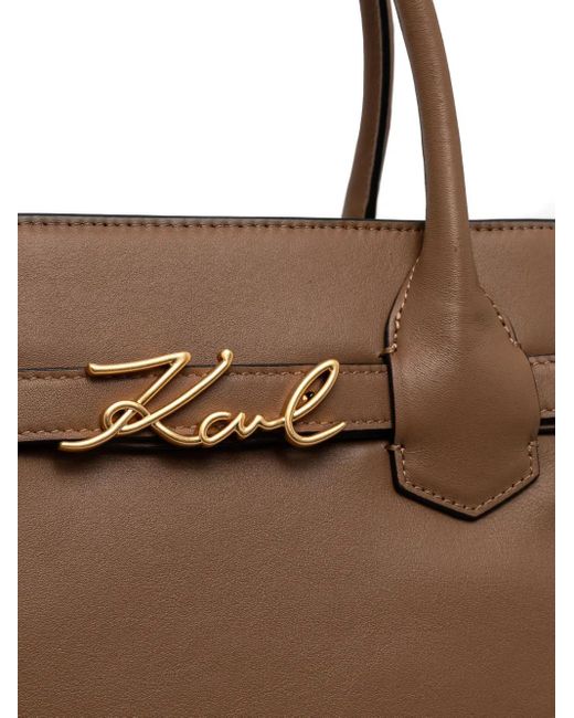 Karl Lagerfeld K/signature ハンドバッグ Brown