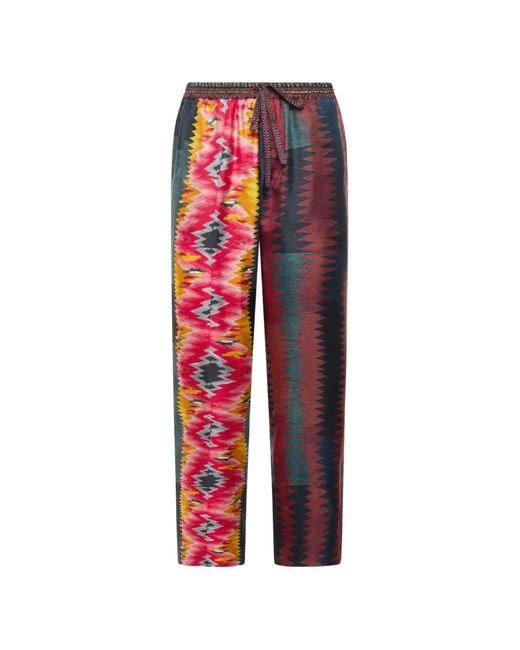 Pierre Louis Mascia Red Aloe Straight-Leg Trousers
