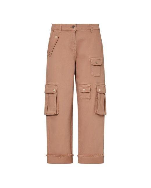 Liu Jo Natural Worker Pants With Pockets