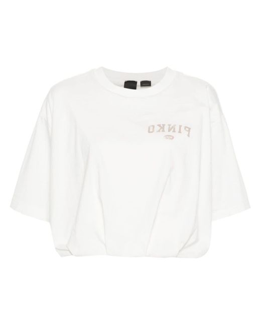 T-shirt à logo imprimé Pinko en coloris White