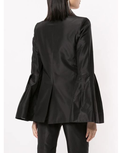 Macgraw Black Wing Double-breasted Silk Blazer