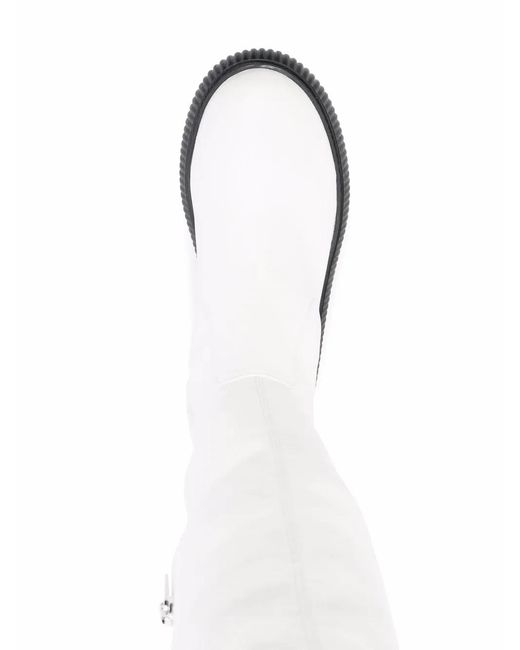 Lanvin White Thigh-high Leather Boots
