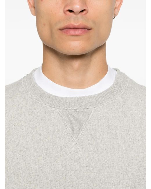 ROSA RUGOSA White Crew-Neck Ribbed-Trim Sweathirt for men