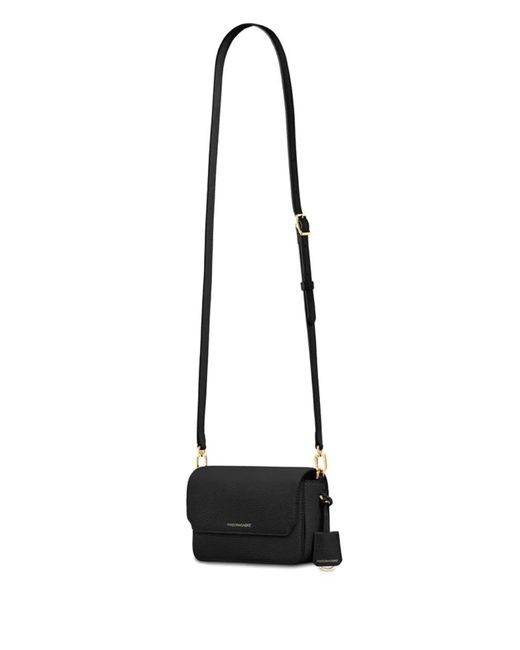 Maison De Sabre Black Mini Leather Flap Bag