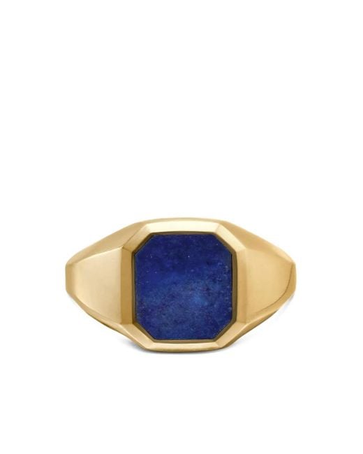 David Yurman Blue 18Kt Streamline Lapis Lazuli Signet Ring (14Mm) for men
