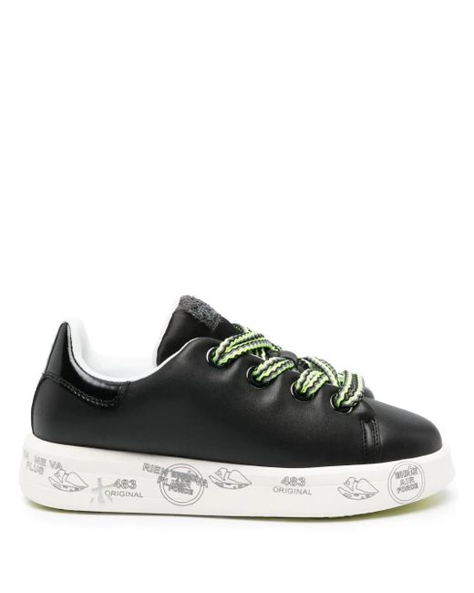Premiata Black Low Top Sneakers