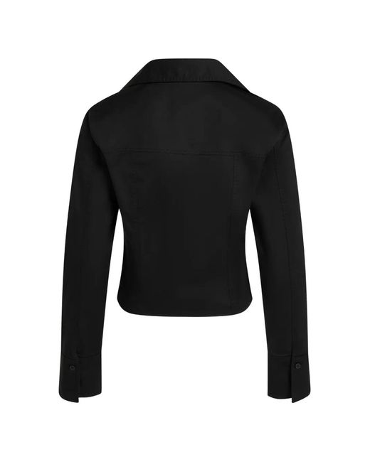 Karl Lagerfeld Black Button-Up Flap-Pocket Shirt