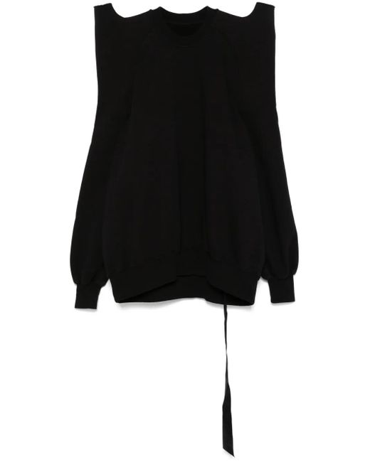 Rick Owens Black Tecsweat Sweatshirt for men