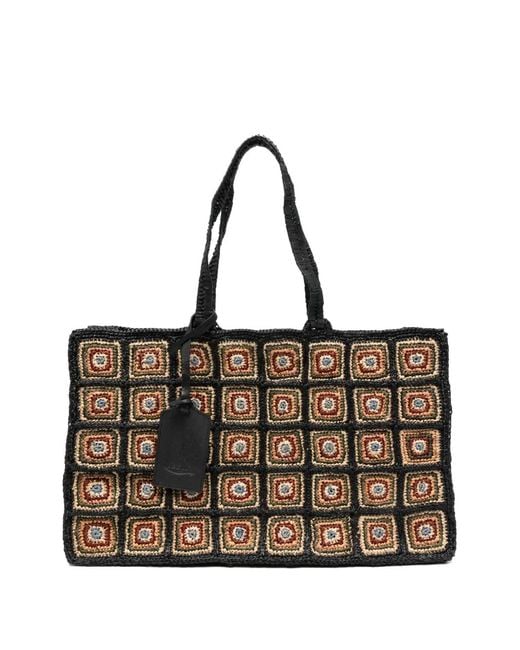 Borsa Tote Squadrata di IBELIV in Black