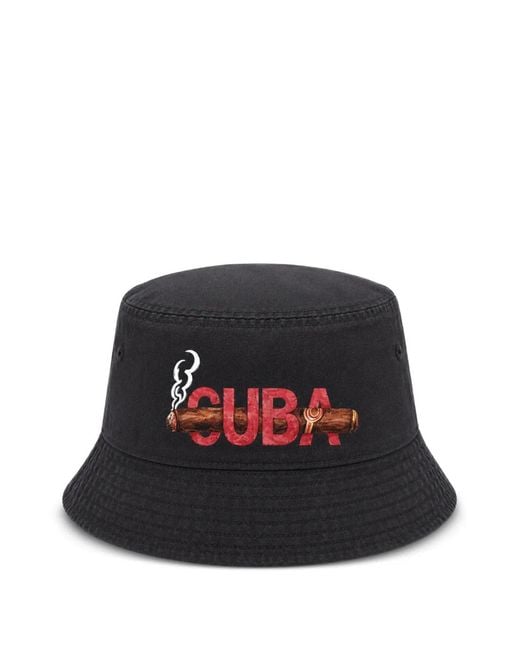 Melt Black Graphic-Print Bucket Hat
