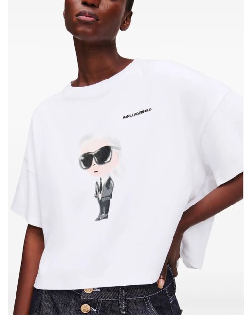 Karl Lagerfeld White Ikon T-Shirt