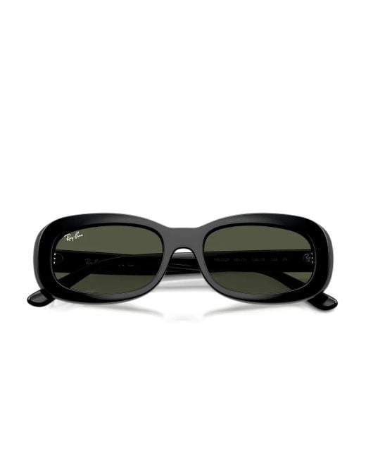 Ray-Ban オーバルフレーム サングラス Green