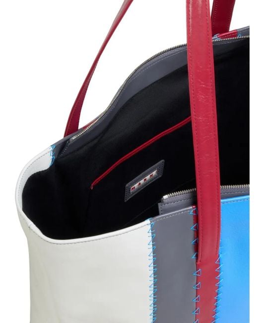 Marni Blue Große Trunkaroo Tote Bag
