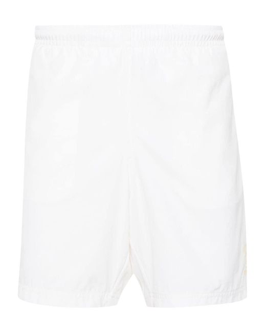 Alexander McQueen White Logo-embroidered Swim Shorts for men