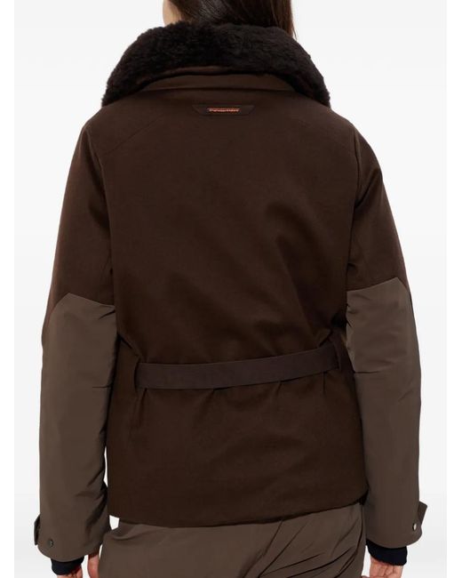 Sease Brown Collar Belted Jacket