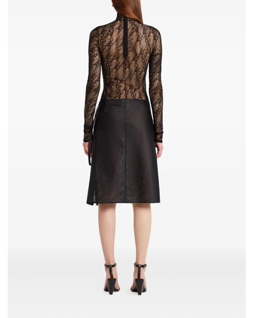 Haut À Empiècements En Dentelle Courreges en coloris Black