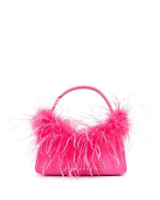 Sophia Webster Pink Small Dusty Tote Bag