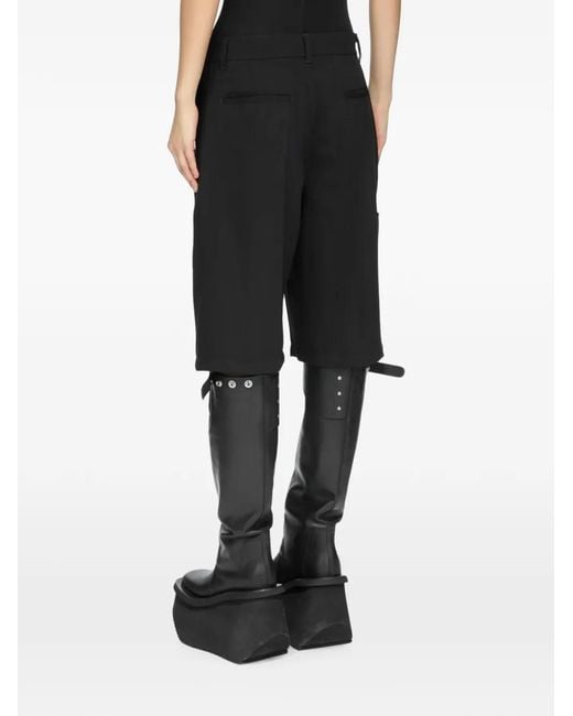 Rick Owens Black Work Tailored Shorts