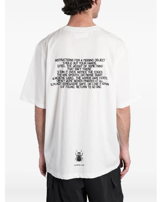 Oamc Peacemaker White Logo-Print T-Shirt for men