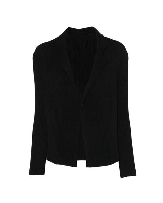 Issey Miyake Black Single-Breasted Jacket