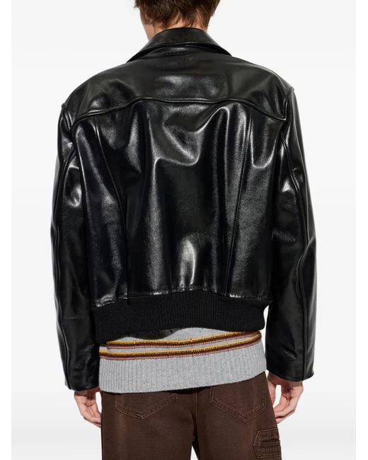 Marni Black Veste En Cuir for men