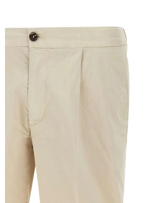 Devore Geplooide Shorts in het Natural voor heren