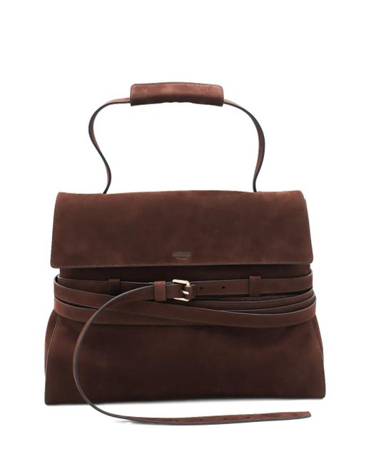 Moschino Mittelgroßer Tie Me Tote Bag aus Wildleder in Brown für Herren